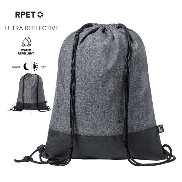 Mochila de cuerdas reflectante en poliéster