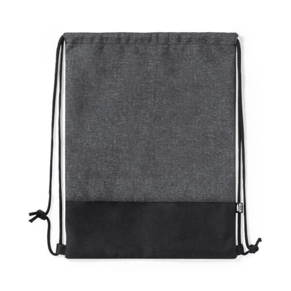 Mochila de cuerdas reflectante gris y negra