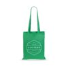 Bolsa de algodón verde ejemplo marcaje