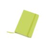 Libreta verde claro con goma elástica de bolsillo