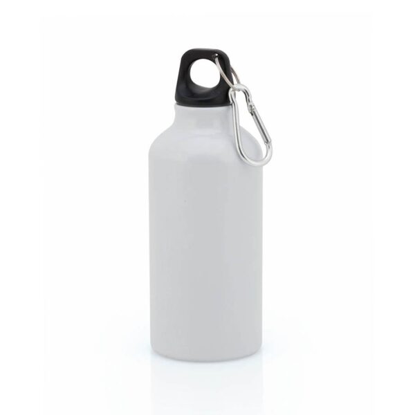 botella deportiva de aluminio blanca