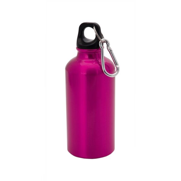 Botella fucsia con mosquetón