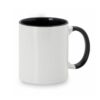 Taza con detalles a color negro ideal para sublimación