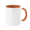 Taza ideal sublimación con detalles naranjas