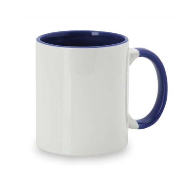 Taza con acabados azules