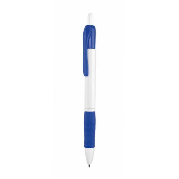 Bolígrafo económico azul con goma antideslizante