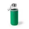Botella con funda verde