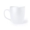 Taza de cerámica blanca de gran capacidad con elegante diseño