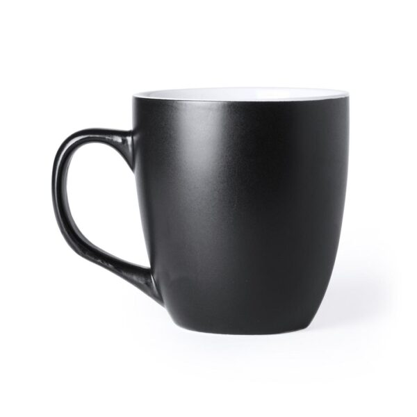 Taza de desayuno negra tamaño grande
