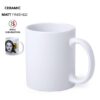 Taza de cerámica sublimable con acabado mate