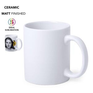 Taza de cerámica sublimable con acabado mate