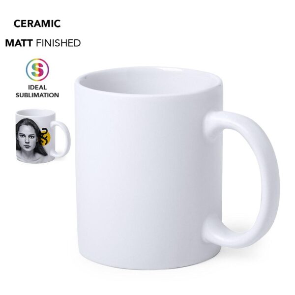 Taza de cerámica sublimable con acabado mate