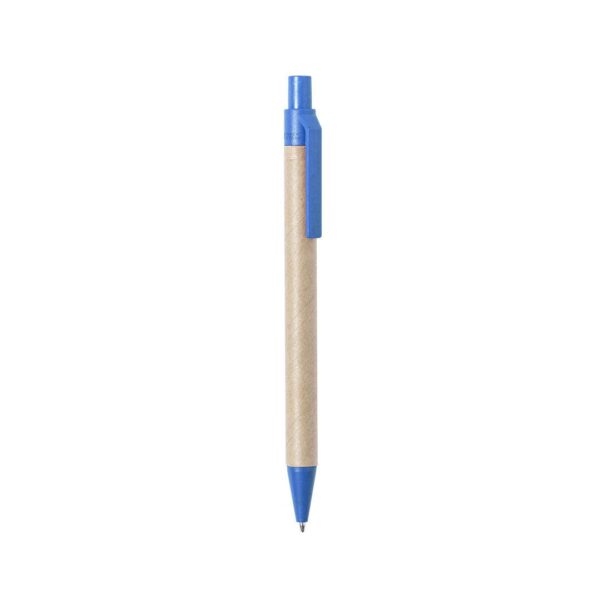 Bolígrafo azul de cartón reciclado