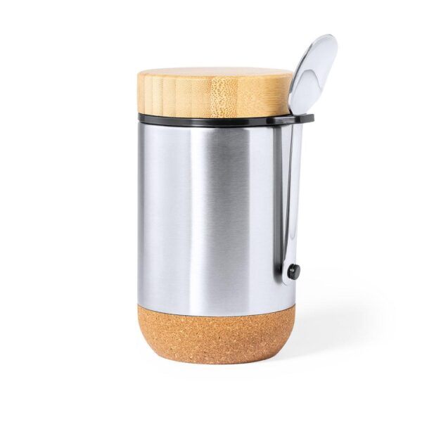 Fiambrera térmica de acero inoxidable con cuchara