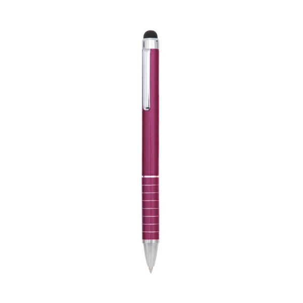 Bolígrafo con puntero táctil fucsia