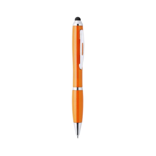 Bolígrafo con puntero táctil naranja