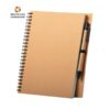 Libreta y bolígrafo 2 en 1 fabricados en cartón reciclado
