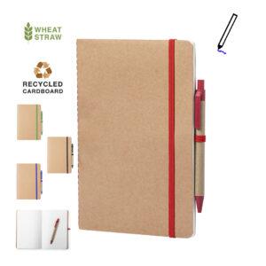 Set de libreta y bolígrafo ecológico a juego