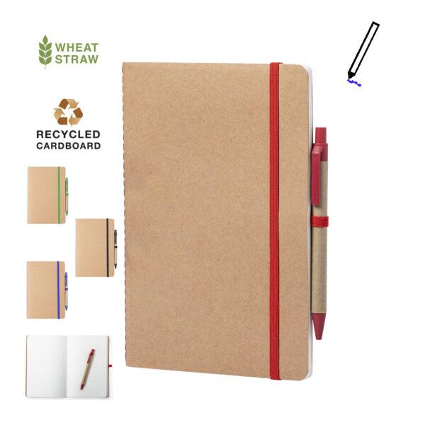 Set de libreta y bolígrafo ecológico a juego