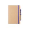 Set de libreta y bolígrafo azul a juego