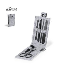 Set de manicura con funda de fieltro RPET
