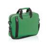 Bolsa portadocumentos verde con cierre de cremallera