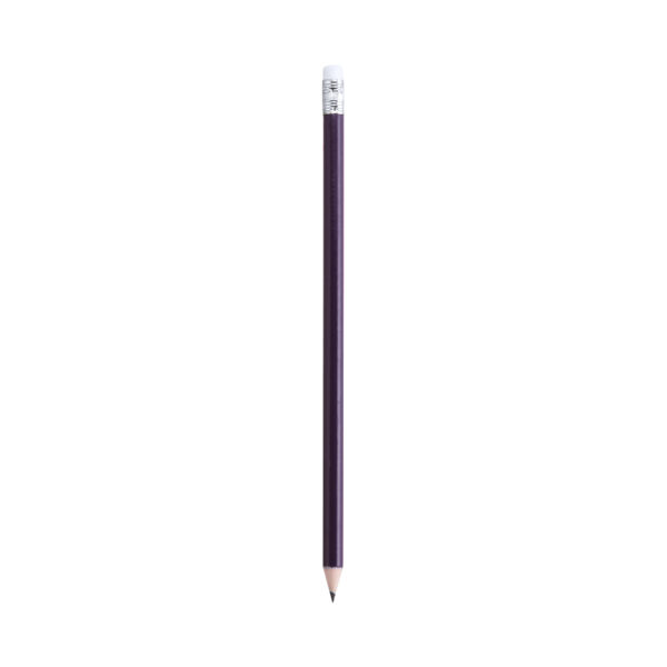 Lápiz morado con goma
