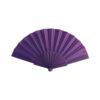 Abanico de tela morado