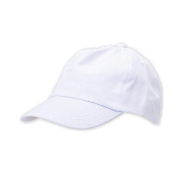 Gorra de algodón infantil blanca