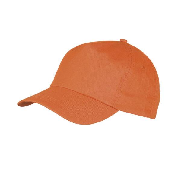 Gorra de algodón 5 paneles naranja