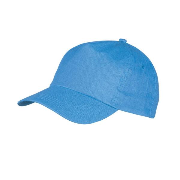 Gorra de algodón 5 paneles azul claro