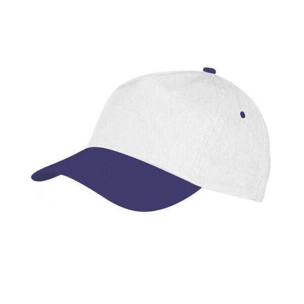 Gorra bicolor blanca y azul