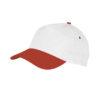 Gorra bicolor blanca y roja