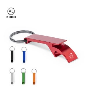 Llavero abridor personalizado en aluminio reciclado