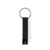 Llavero abridor negro personalizado en aluminio reciclado
