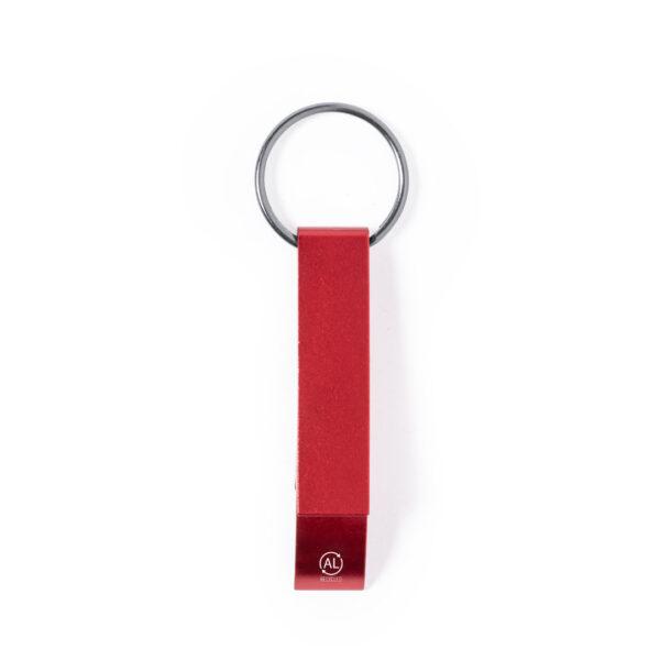Llavero abridor rojo personalizado
