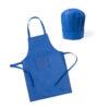 Set delantal y gorro cocinero infantil azul