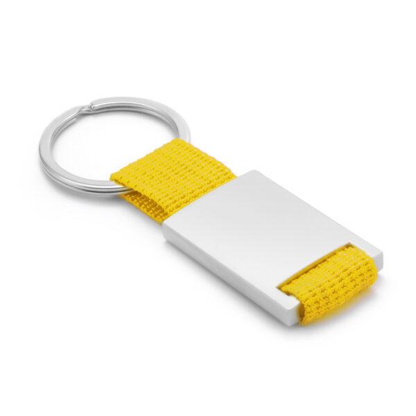 Llavero amarillo metálico