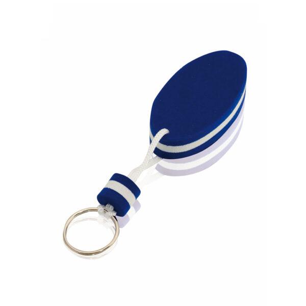 Llavero flotante azul y blanco