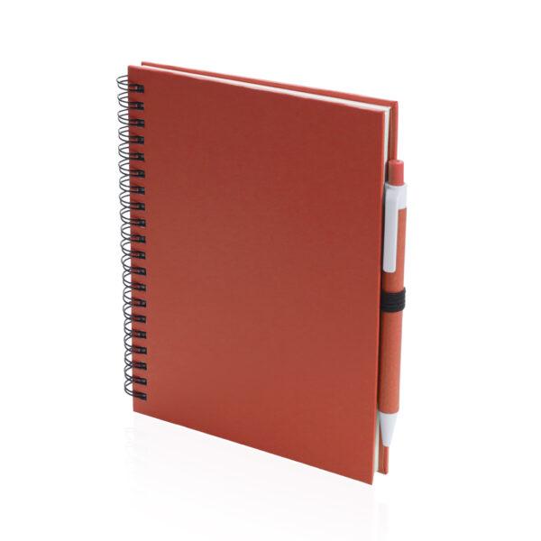 Conjunto de boli y libreta rojo