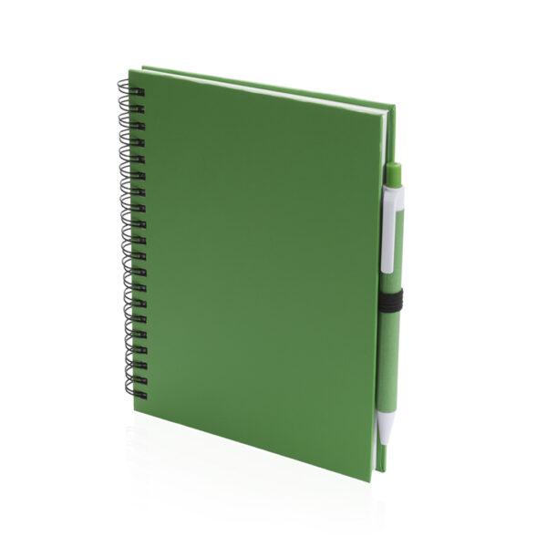 Set de libreta y bolígrafo verde 2 en 1