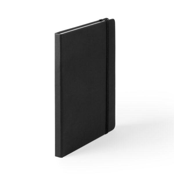 Bloc de notas negro con tapa rígida