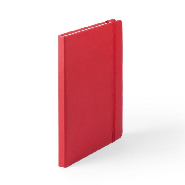 Libreta roja con tapa rígida