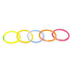 Pulseras luminosas en neón fluorescente