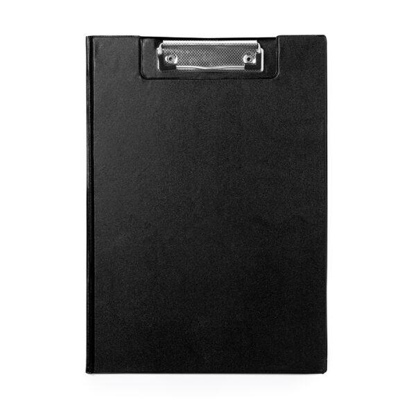 Carpeta negra con pinza de sujeción