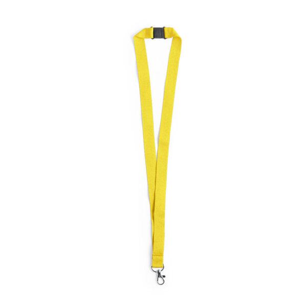 Lanyard amarillo con cierre de seguridad