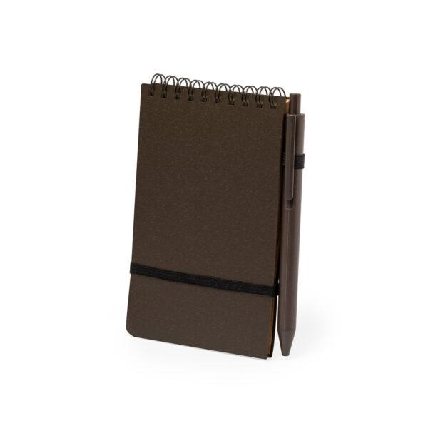 Set de libreta y bolígrafo de fibra de café