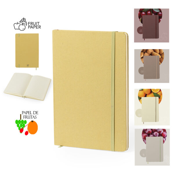 Bloc de notas A5 ecológico elaborado a partir de frutas