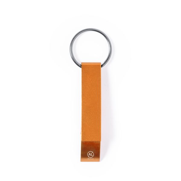 Llavero abridor naranja en aluminio reciclado