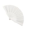 Abanico de plástico y tela mini blanco